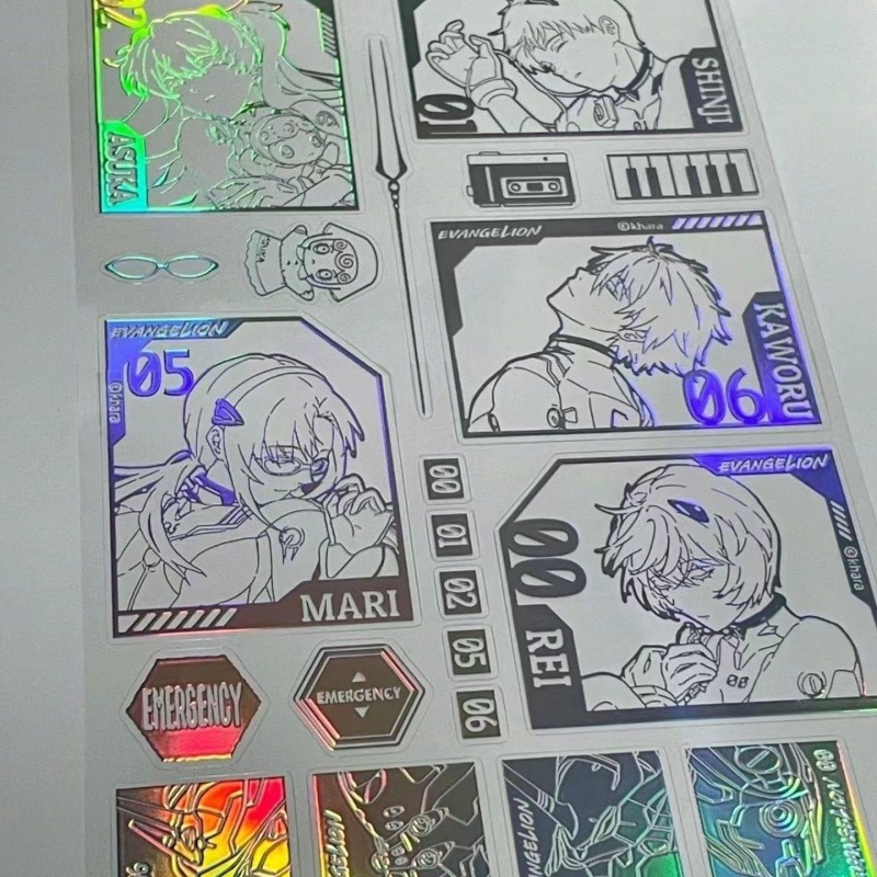 Evangelion Anime Merchandise - Лазерная наклейка из ЭВА Шинди Рей
